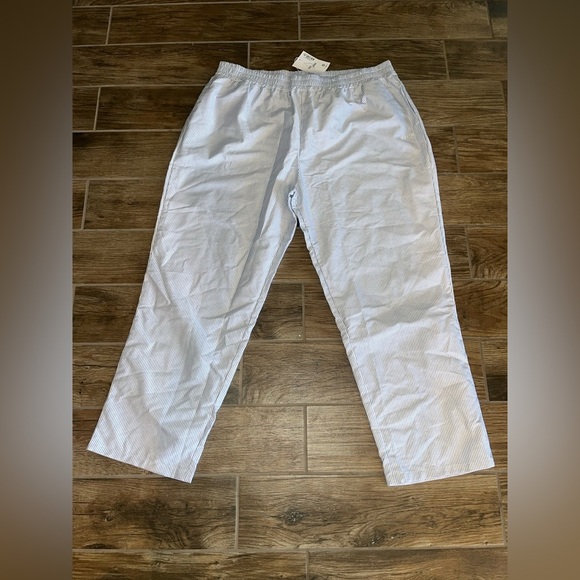 NWT Djerf Avenue Breezy Pants Blue Stripe - Picture 1 of 4